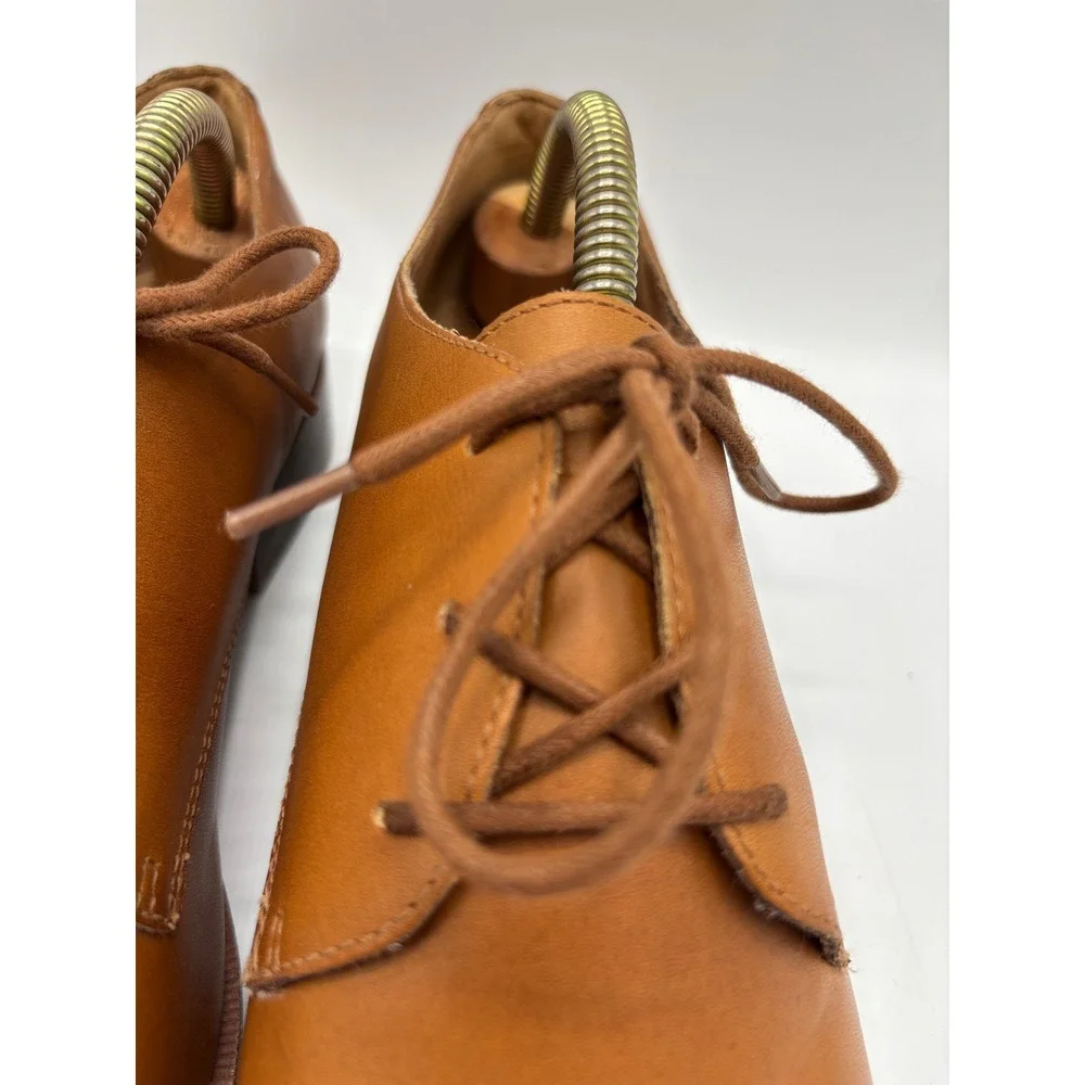 Madewell Men's Cognac Leather Derby Oxford Lace-Up Shoes Leather Size 9